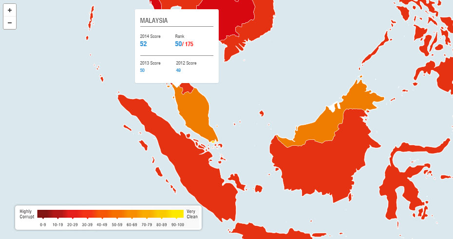 馬來西亞貪汙地圖