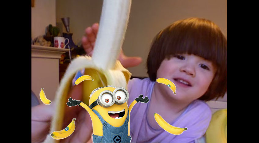 小女生念banana超可愛