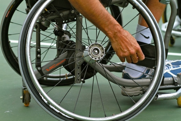 man-on-a-wheelchair