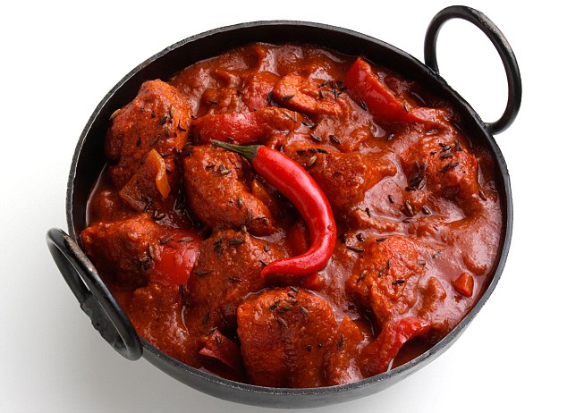 BH9JED Chicken vindaloo Indian hot curry