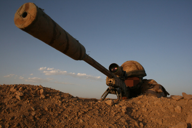 British army sniper, north of Musa Qala, Helmand, Afghanistan