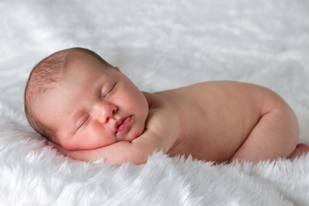 Newborn baby peacefully sleeping