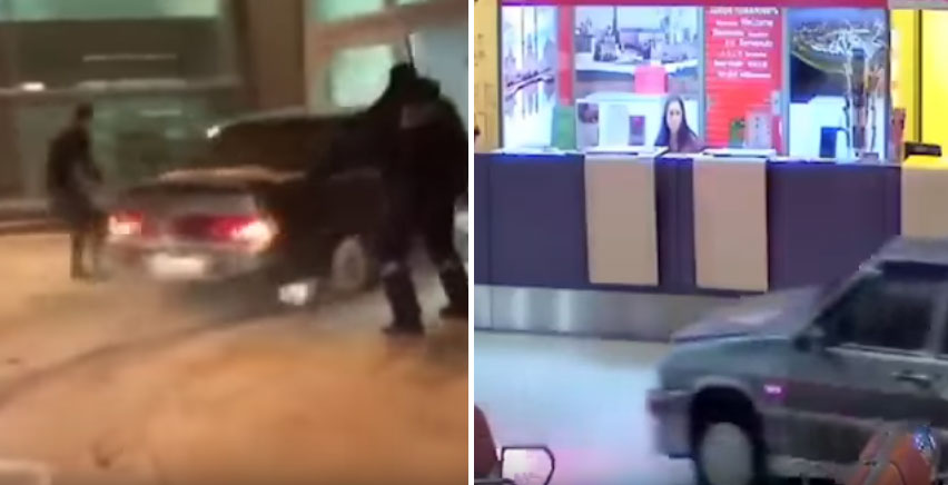 戰鬥民族俄羅斯男子為了愛，直接把車闖進機場！(影片)