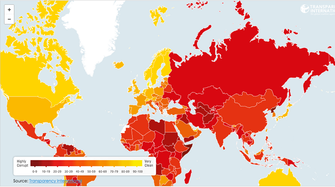 國際透明組織所公布的「全球清廉印象指數」。