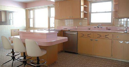 粉紅復古廚房