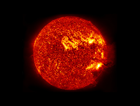 A coronal mass ejection is captured using different light wavelengths.