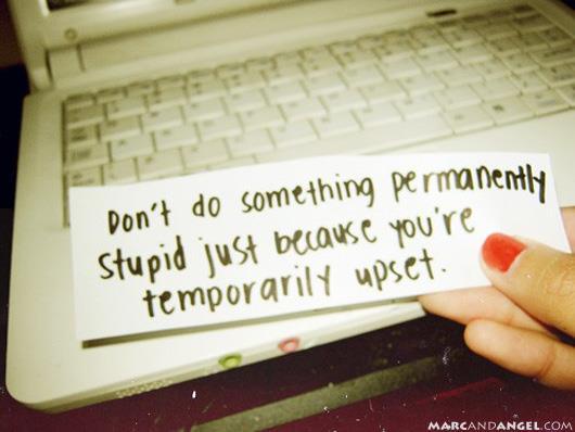 dont-do-something-permanently-stupid-just-because-youre-temporarily-upset-quote
