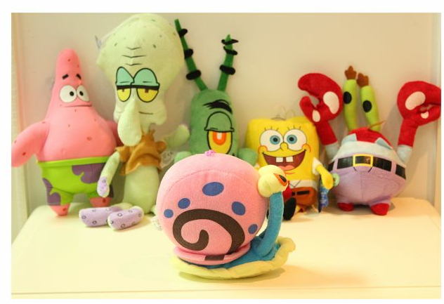 6pcs-lot-Animal-DOLL-TOY-Stuffed-Toy-Plush-TOY-SpongeBob-Patrick-Star-snai-Squidward-Krabs-Plankton
