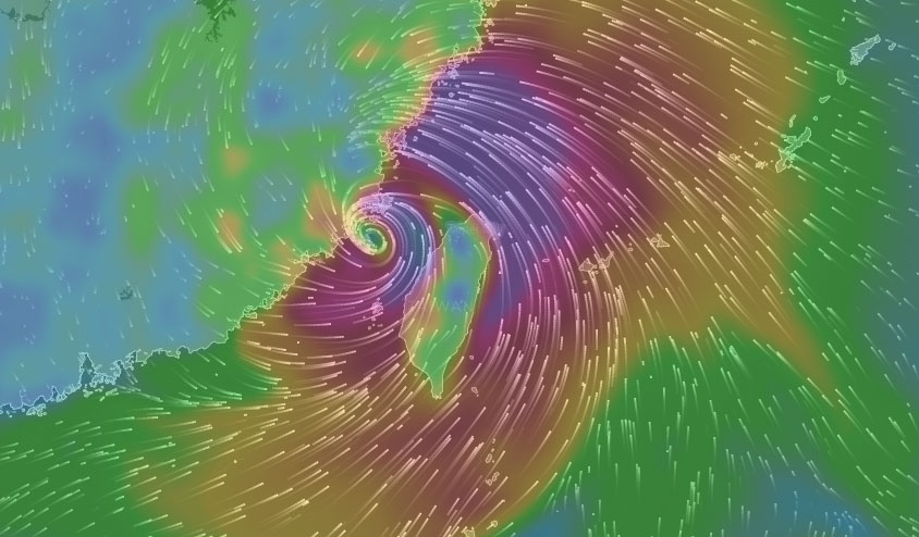 颱風真正位置7pm