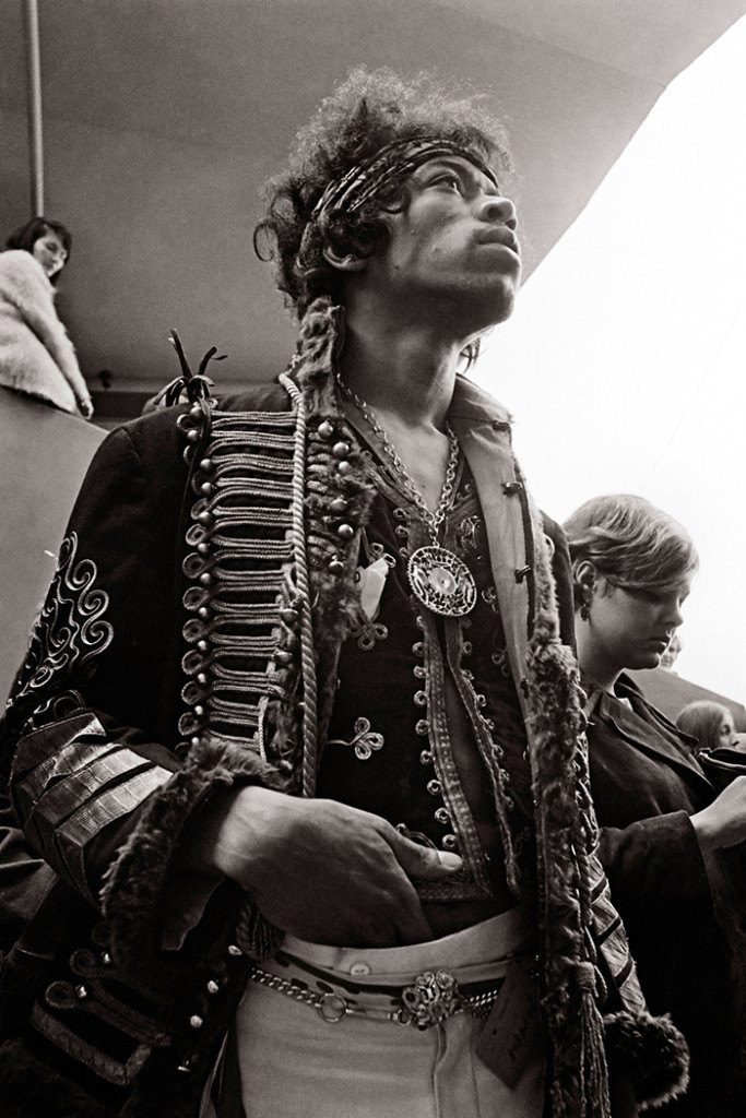 Monterey, California, USA --- Jimi Hendrix at Monterey Pop Festival, June, 1967.   Taken the day of his debut performance in North America. --- Image by © William James Warren/Science Faction/Corbis