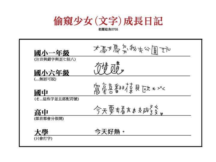 插畫家完美畫出我們從小到大的「字體進化史」，「不能再中肯的髮型進化史」讓我已經笑噴了！