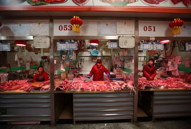 A-meat-stall-at-a-market-in-Beijing-1