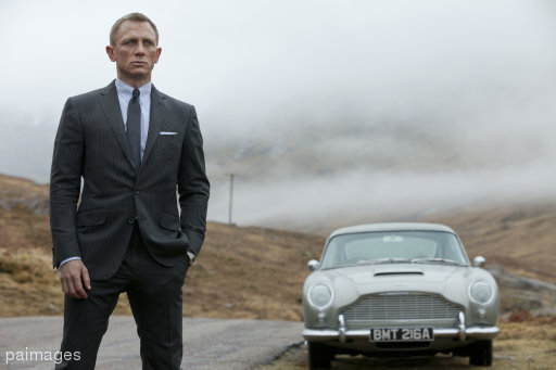 Daniel Craig as James Bond in the action adventure film "Skyfall". According to studio estimates, "Skyfall" took in $11 million to move back to No. 1 in its fifth weekend. That puts it narrowly ahead of "Rise of the Guardians", the animated adventure of Santa, the Easter Bunny and other mythological heroes that pulled in $10.5 million. Undated file photo.AP266681191502