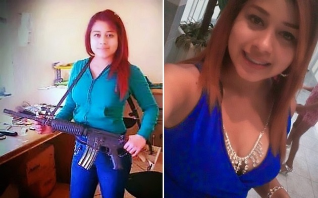 Pic shows: the hitwoman; A Mexican hitwoman has confessed to having had intercourse with beheaded people and drinking their blood. The chilling confession was made by Juana aka La Peque" (The Littleun), who worked for the infamous Zetas cartel in Mexico, and was reported this week in local media. The small but deadly hitwoman made her confessions from one of the prisons of the north-western state of Baja California. She said: "Ever since I was a little girl I was a rebel, and then became a drug addict and alcoholic." She described how she was just 15 when she got pregnant and had a baby with a man 20 years older than her. Juana first worked as a sex worker before becoming a halconeo, a spy who would look out for police or army patrols. She said she would have to stand in position and keep an eye out for trouble for eight hours at a time. If she did it wrong she would be tied up for a week and fed only a taco a day. During her time in the cartel she describes gory moments such as watching how a man's head had been smashed open with a mace. She said: "I remember feeling sad and thinking that I did not want to end up like that." However later on it seems the littleun got used to the blood and even began to revel in it. According to Mexican site denuncias.mx she said she began to "feel excited by it, rubbing myself in it and bathing in it after killing a victim and I even drank it when it was still warm." According to the same source she even insinuated having "had sex with the cadavers of those decapitated, using the severed heads as well as the rest of their bodies to pleasure herself." Juana is still awaiting sentencing.