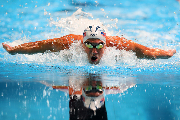 OMAHA, NE - JULY 02:  Michael Phelps of the United States competes in the final heat for the Men's 100 Meter Butterfly during Day Seven of the 2016 U.S. Olympic Team Swimming Trials at CenturyLink Center on July 2, 2016 in Omaha, Nebraska.  (Photo by Tom Pennington/Getty Images)