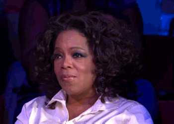 Oprah. Touched. Emotional