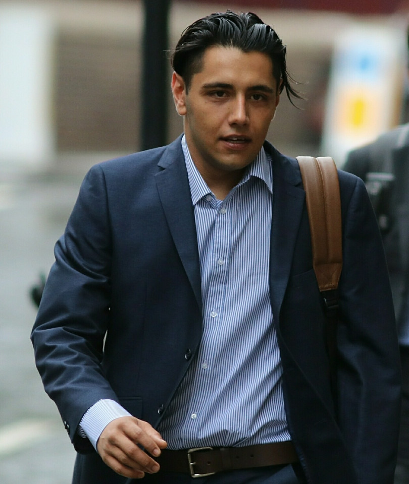 Pic shows Daniel Green at the Old Bailey today. Trial of stockbroker Daniel Green for the rape of a woman in their shared office block following a night out. SEE STORY CENTRAL NEWS