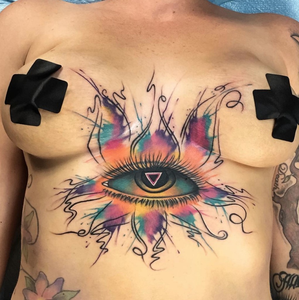 Above boob tattoos