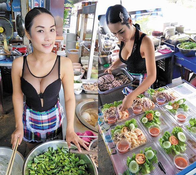 泰國「超胸」麵店老闆娘，讓端來的每碗麵都從大辣起跳！